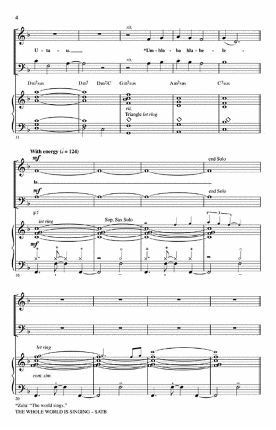 The Whole World Is Singing Choir scores gallery preview page 3