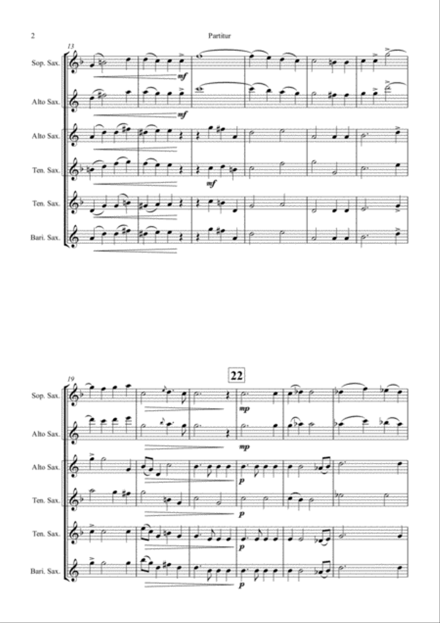 Ave Verum Corpus - W.A. Mozart - Saxophone Trio Woodwind Trio scores gallery preview page 2