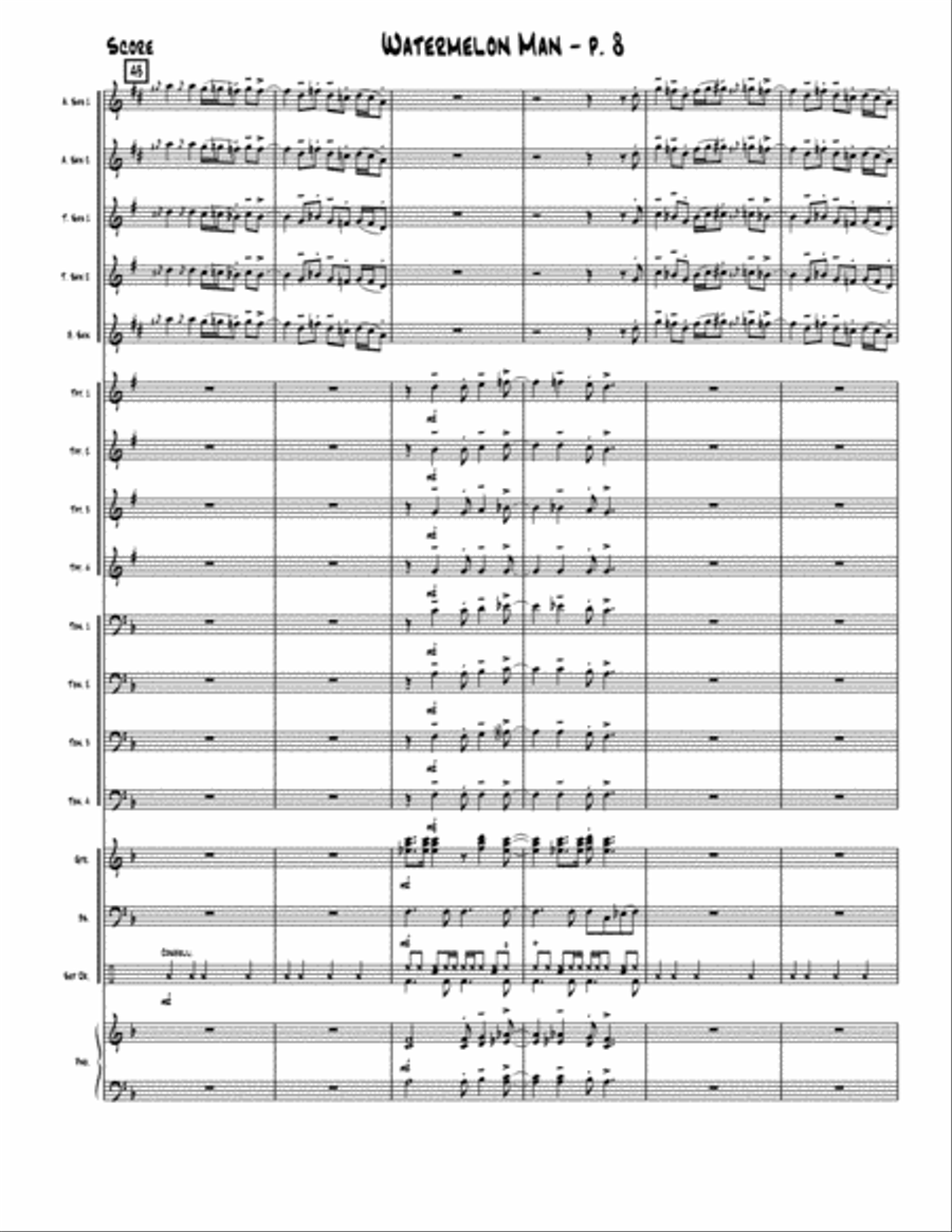 Watermelon Man Jazz Ensemble scores gallery preview page 9