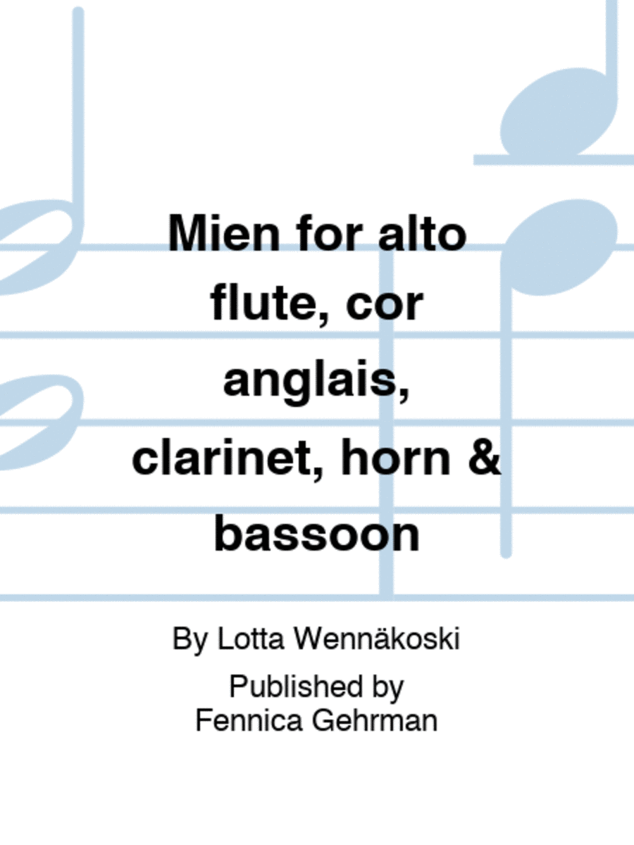 Mien for alto flute, cor anglais, clarinet, horn & bassoon - Score & part English Horn scores gallery preview page 1