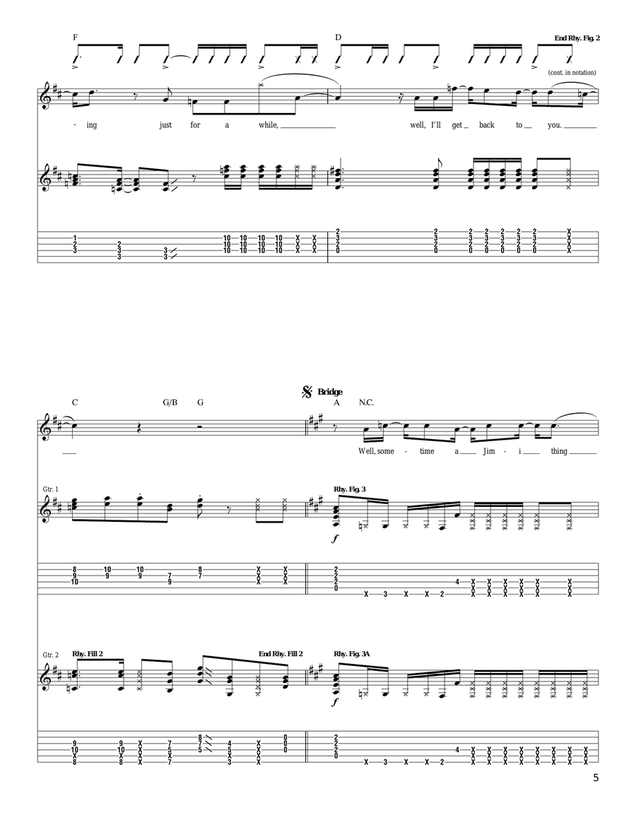 Jimi Thing Jimi Thing Acoustic Guitar scores gallery preview page 5