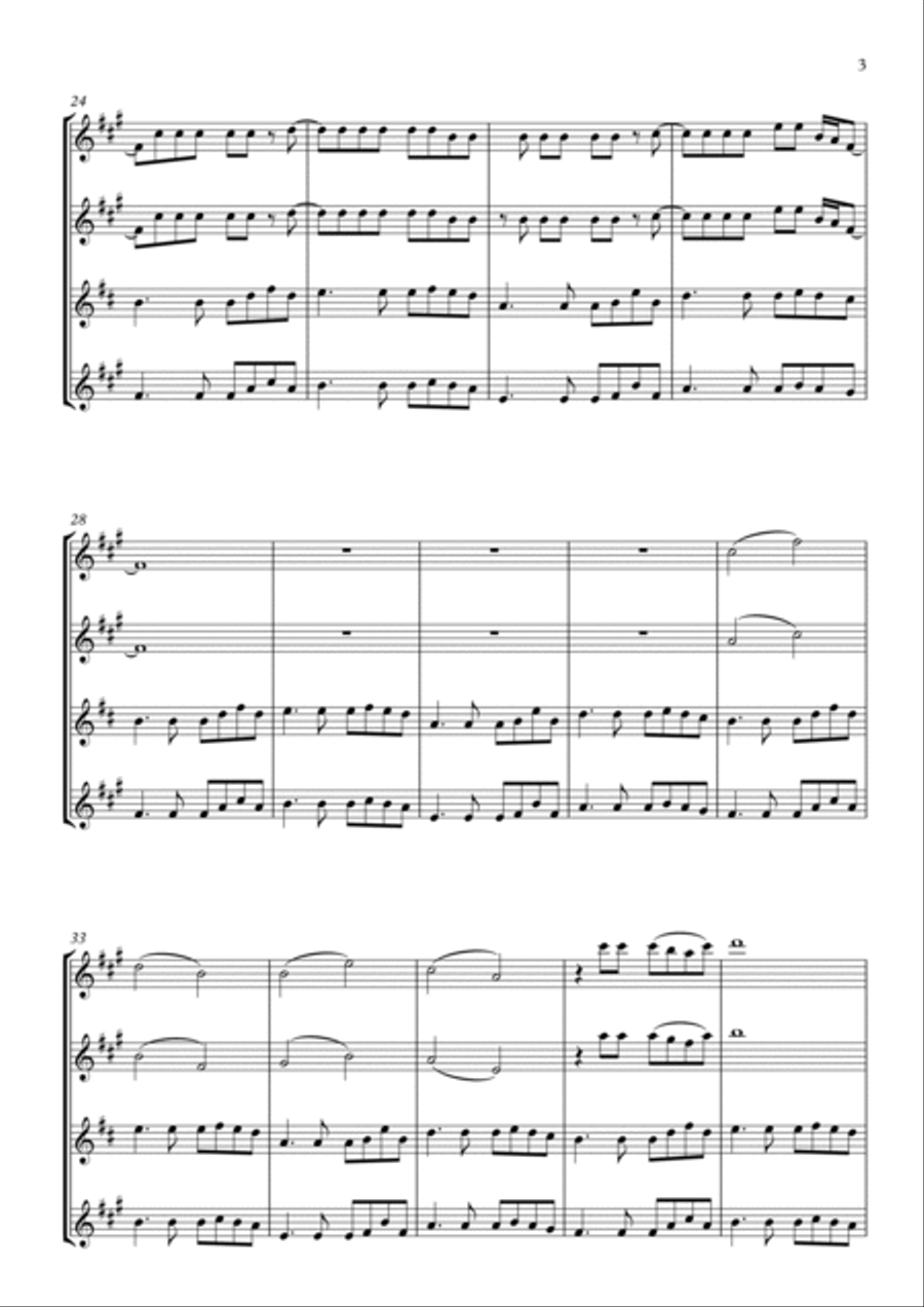 Flowers Saxophone Quartet scores gallery preview page 3