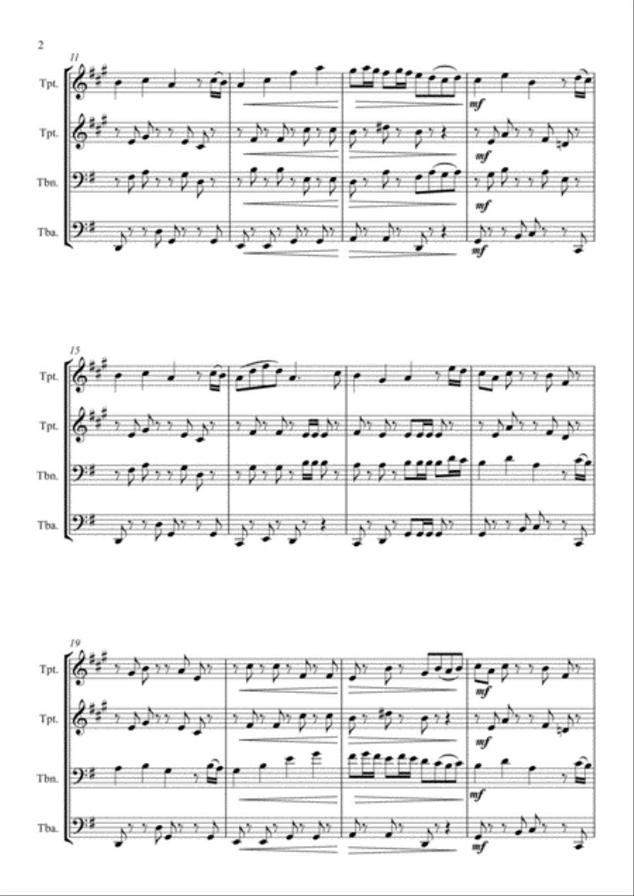 Marching Rondo (Brass Quartet) Brass Quartet scores gallery preview page 2