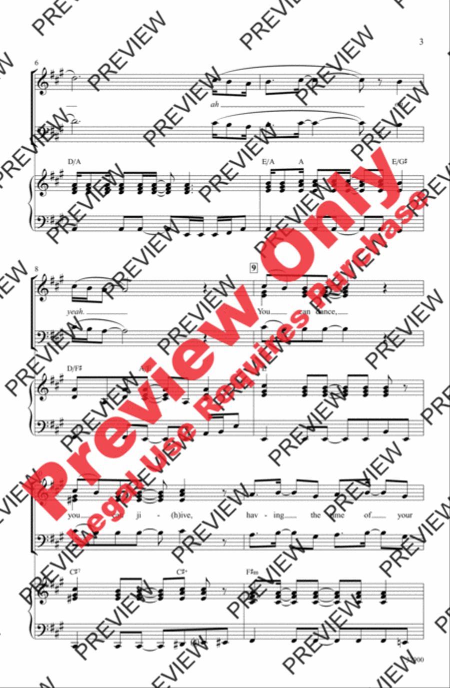 Dancing Queen 3-Part scores gallery preview page 3