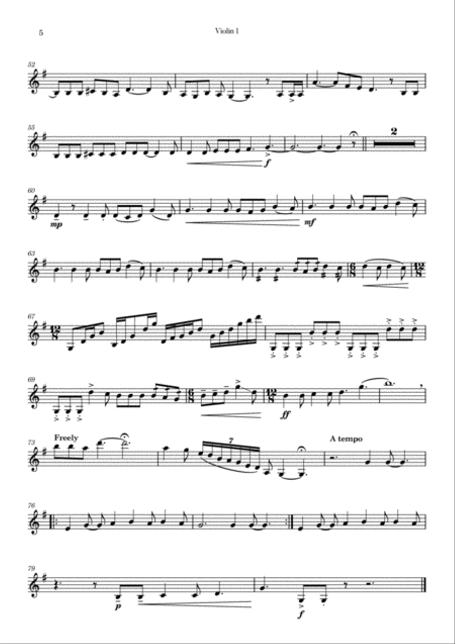 Somebody To Love String Quartet scores gallery preview page 5