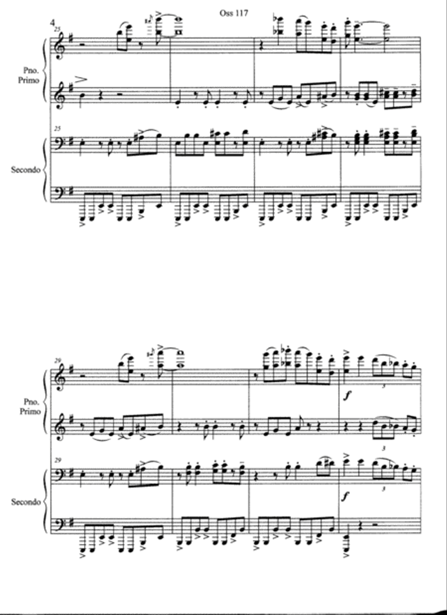 Oss 117 1 Piano, 4-Hands scores gallery preview page 4