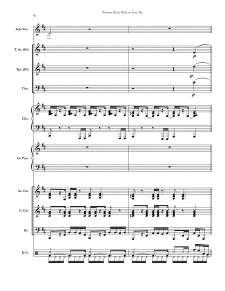 Woman Don't Want to Love Me [Chicago] (full score & set of parts) image number null