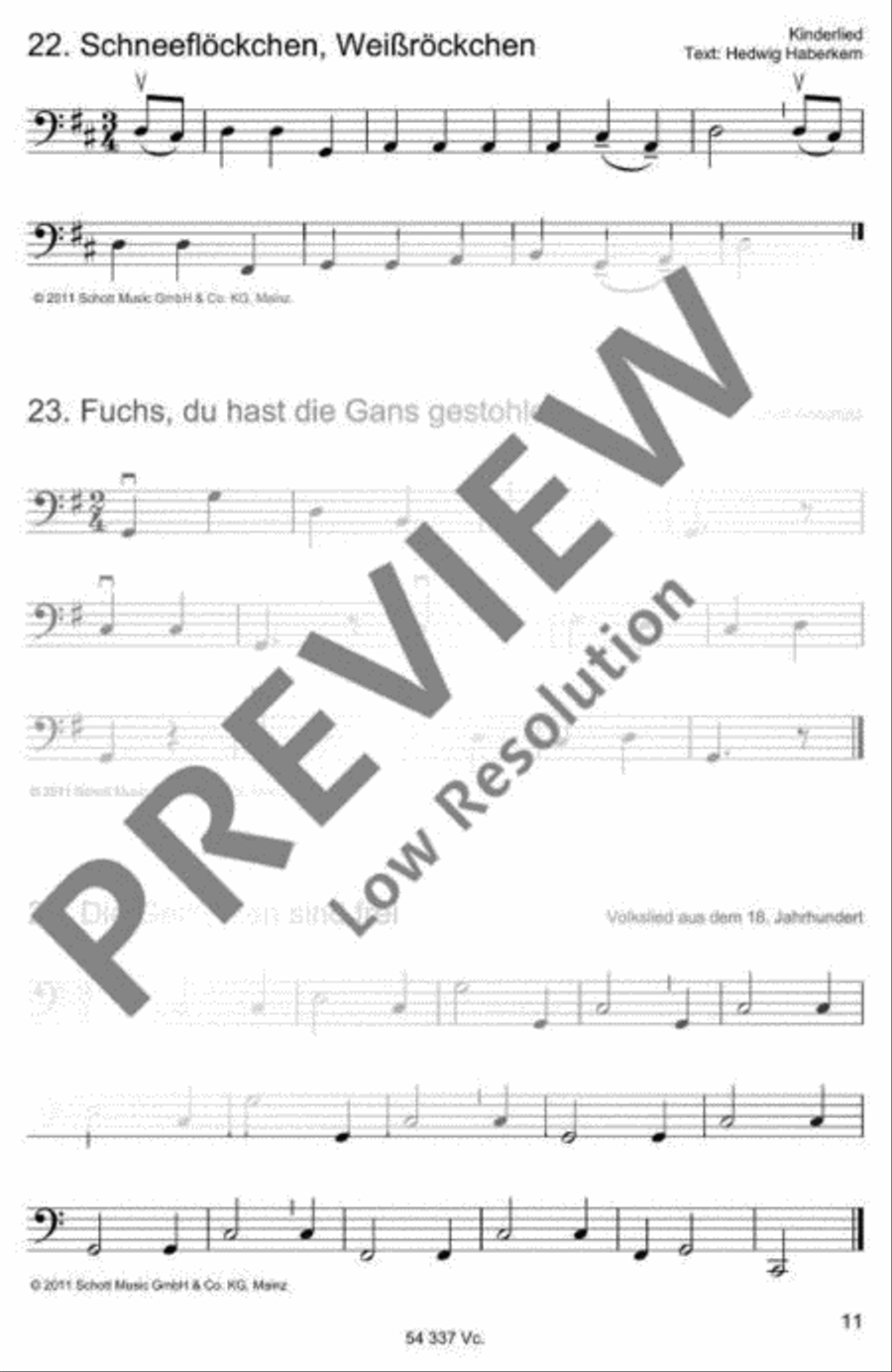 Die schönsten Volks- und Kinderlieder Part scores gallery preview page 12