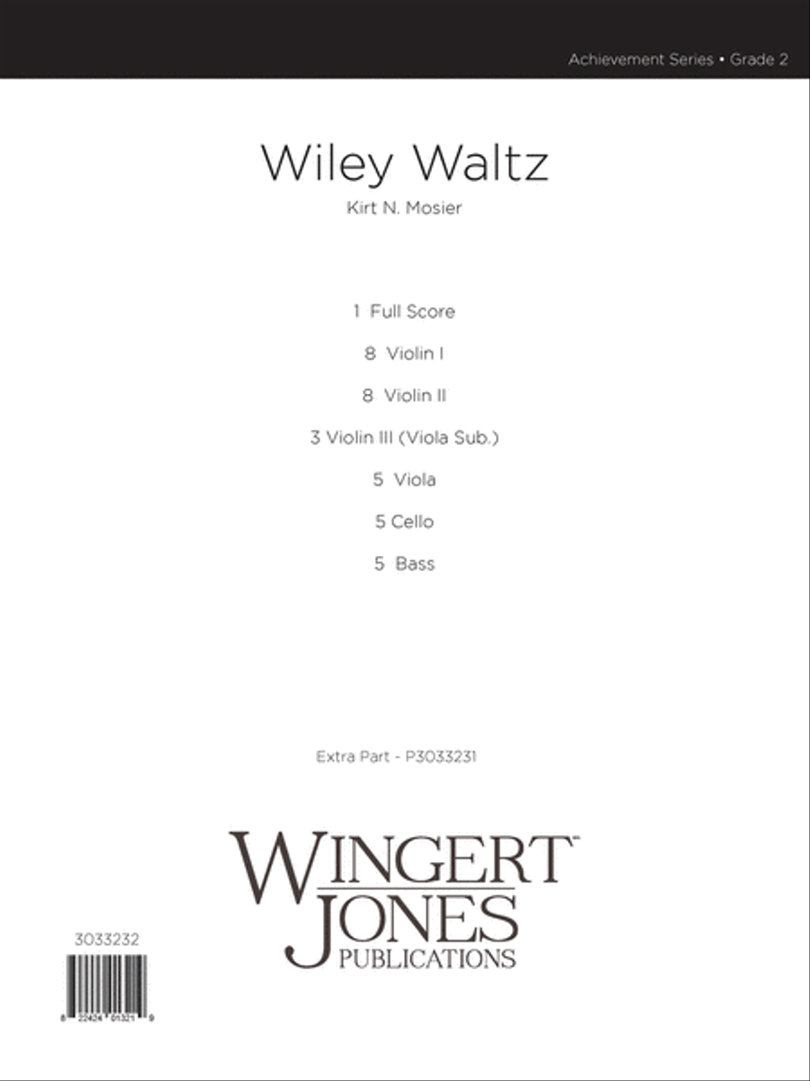 Wiley Waltz (Score) Wiley Waltz (Score) String Orchestra scores gallery preview page 1