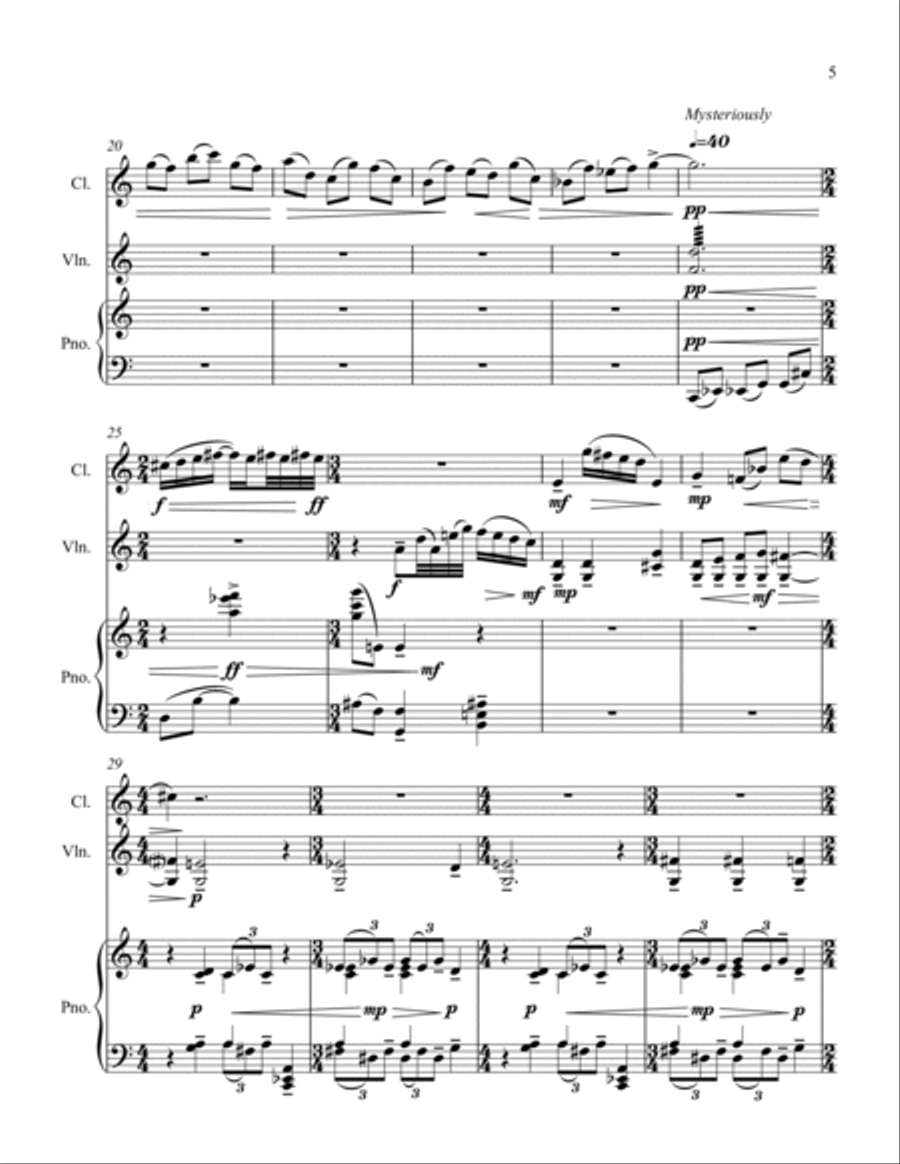 Jazz, Lightning and Paradise B-Flat Clarinet scores gallery preview page 5
