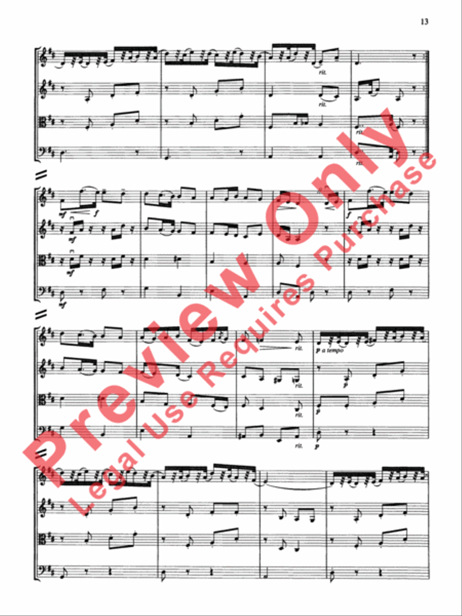 String Quartets for Beginning Ensembles, Volume 3 String Quartet scores gallery preview page 38