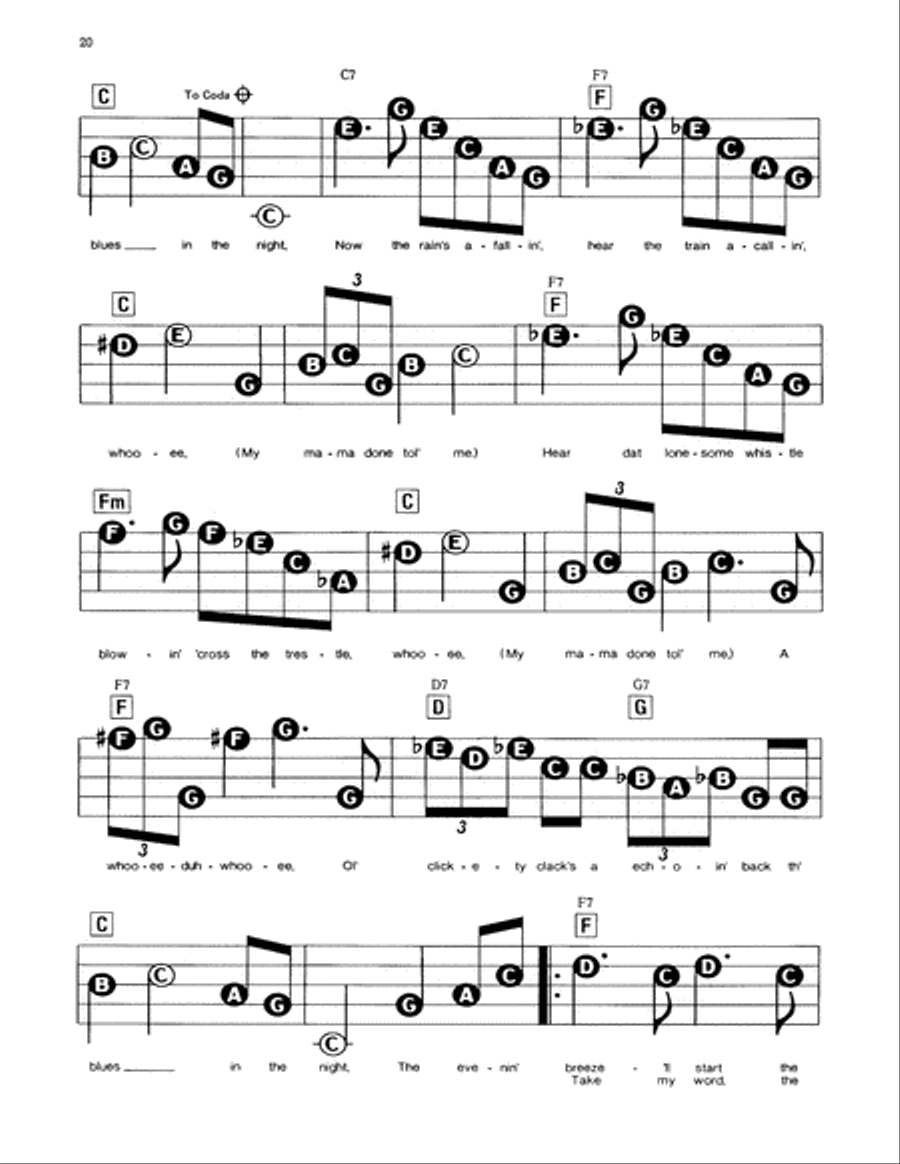 Blues In The Night Electronic Keyboard scores gallery preview page 2
