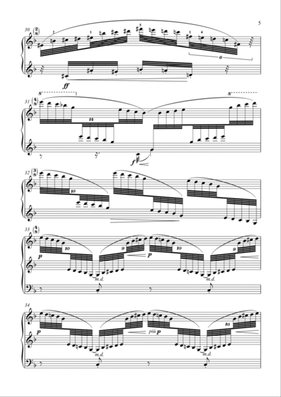 Debussy-Feux d'artifice for piano solo Piano Solo scores gallery preview page 6