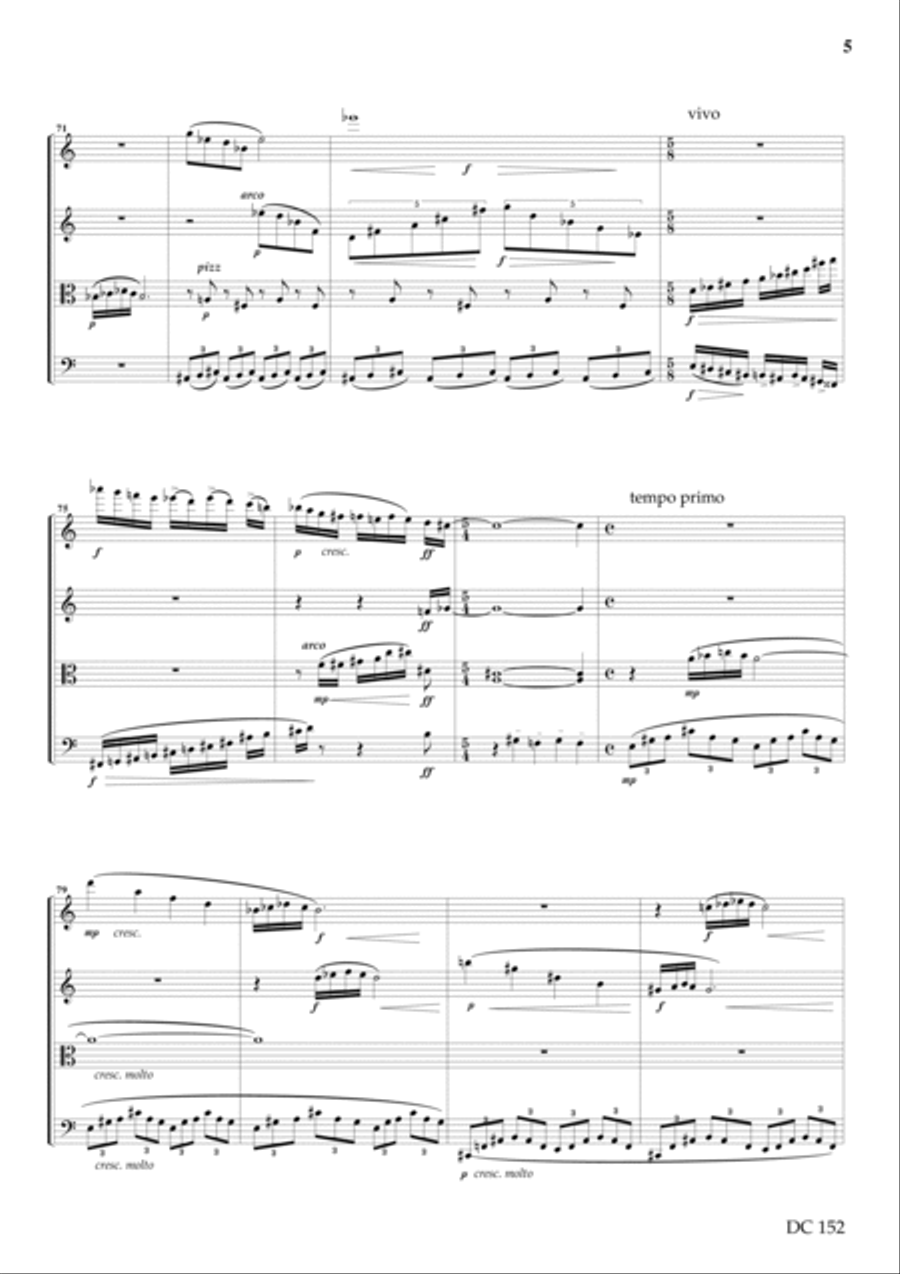 String Quartet No 2 (Score) String Quartet scores gallery preview page 5