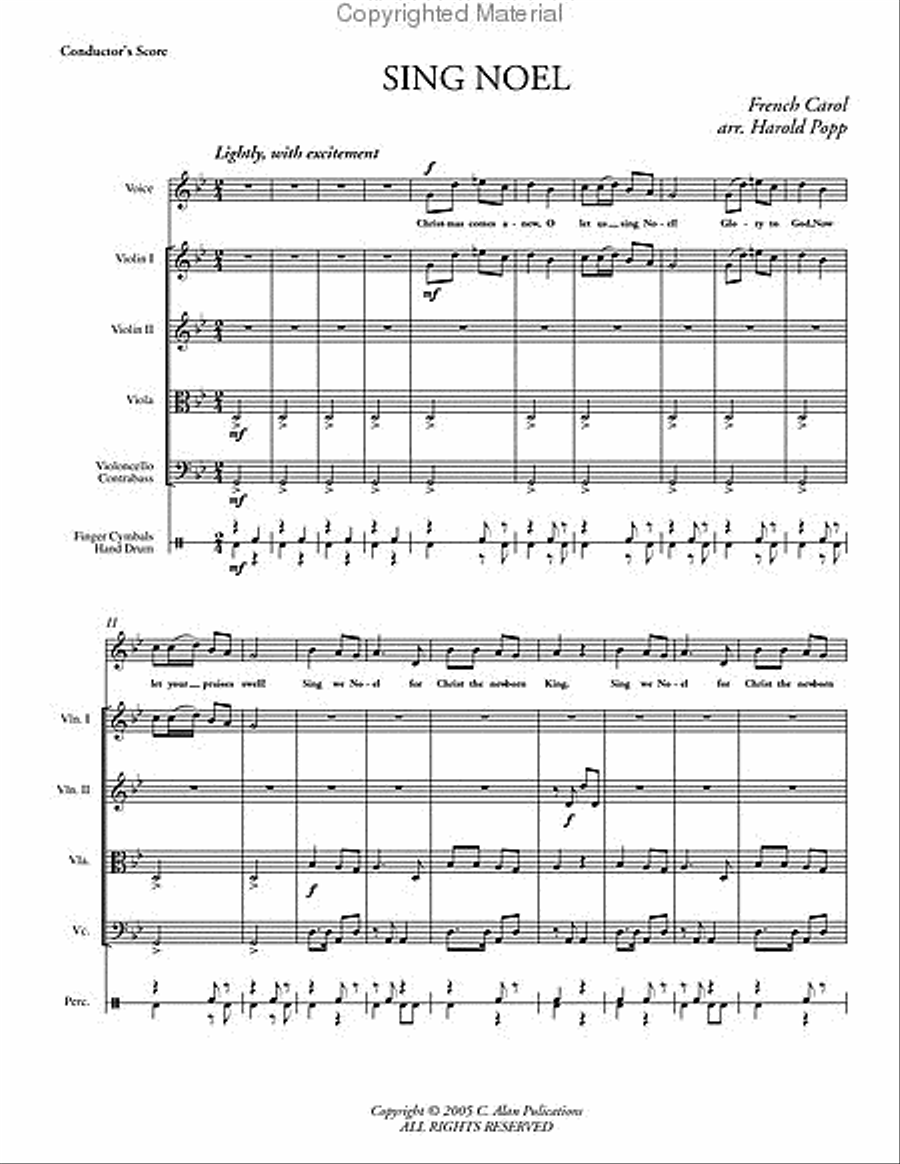 Sing Noel Sing Noel String Orchestra scores gallery preview page 2