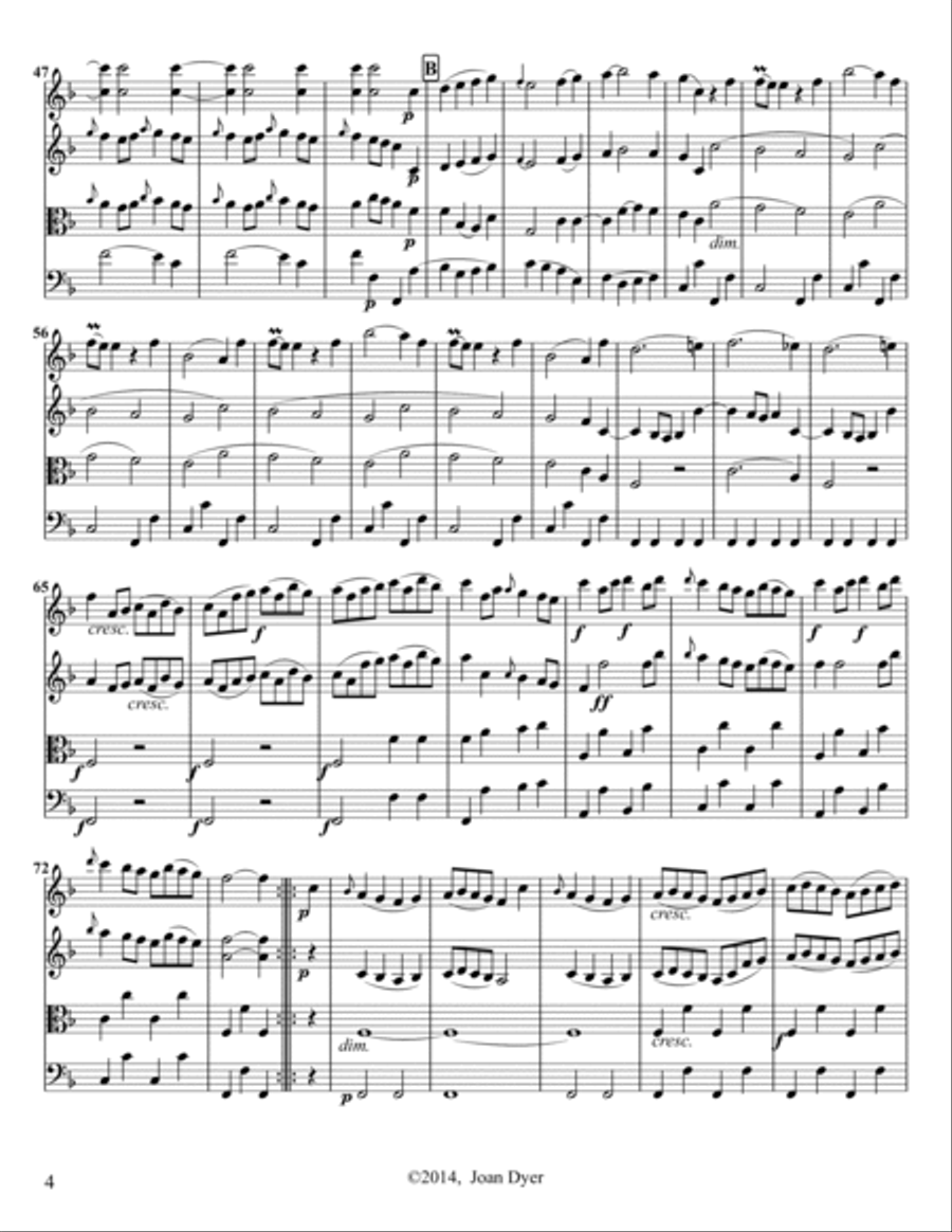 String Quartet in d minor, G.172 String Quartet scores gallery preview page 4
