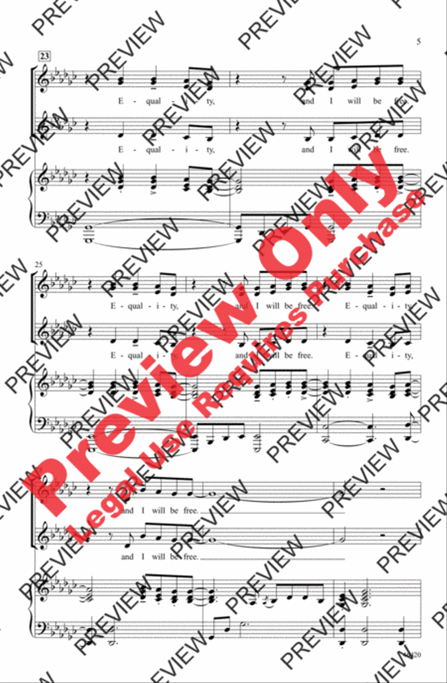 Equality Women's Choir scores gallery preview page 5