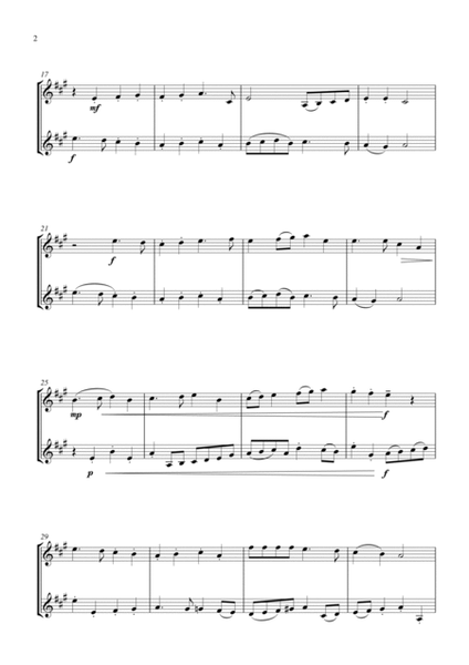 Deck the Halls (for violin duet, suitable for grades 2-6) image number null
