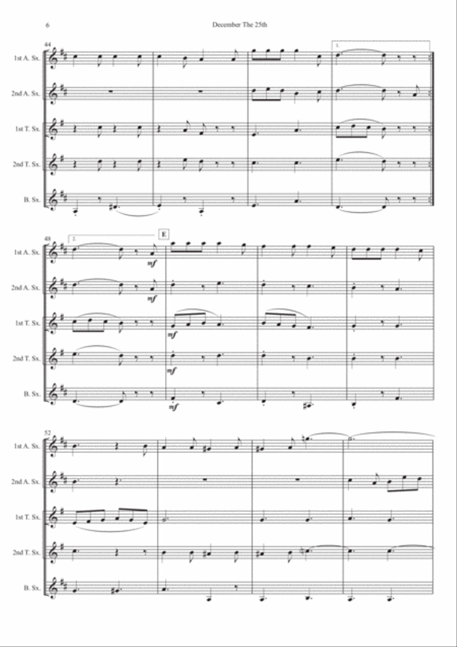 December The 25th Woodwind Ensemble scores gallery preview page 6