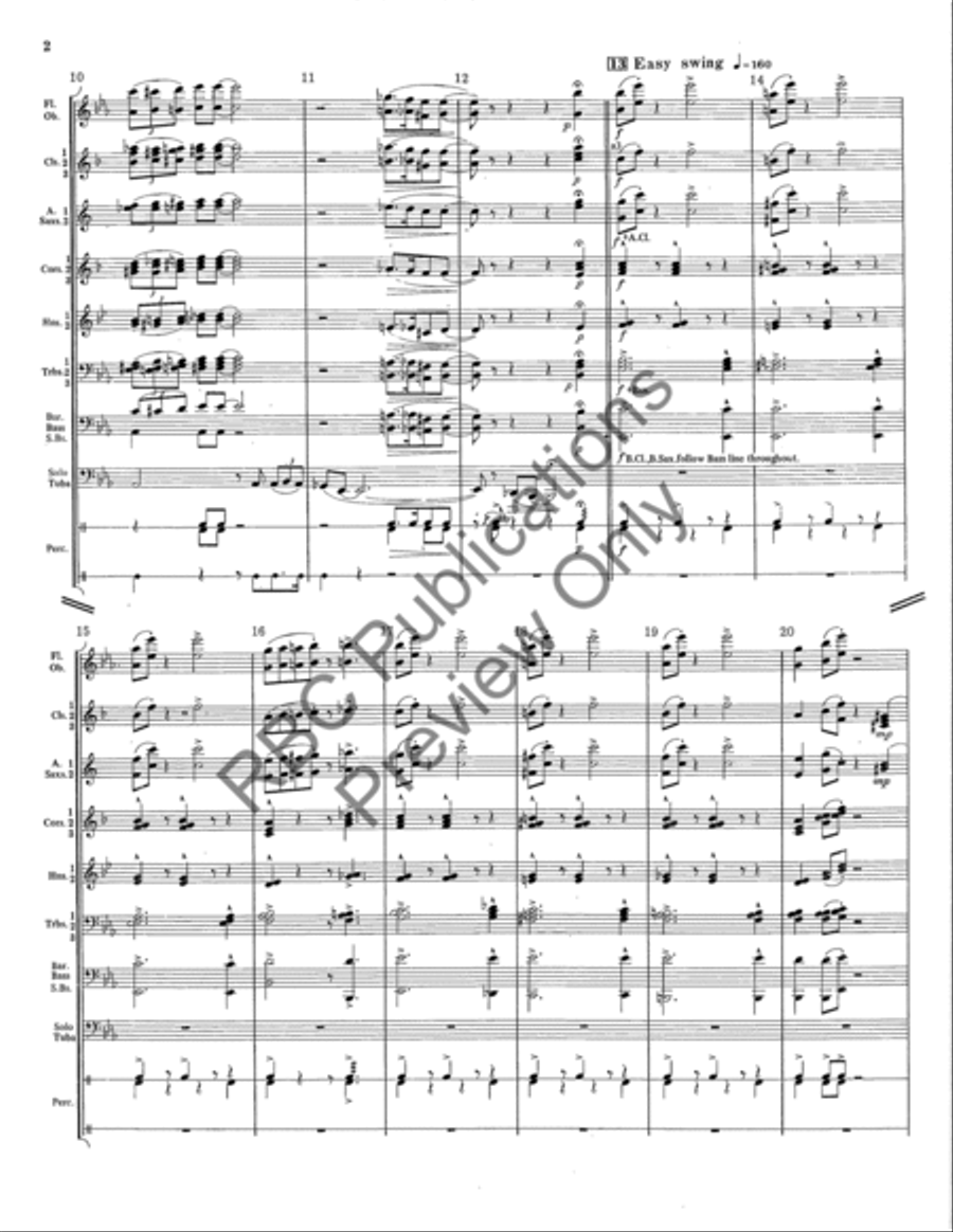 Bassmans Holiday Bassmans Holiday Concert Band scores gallery preview page 5
