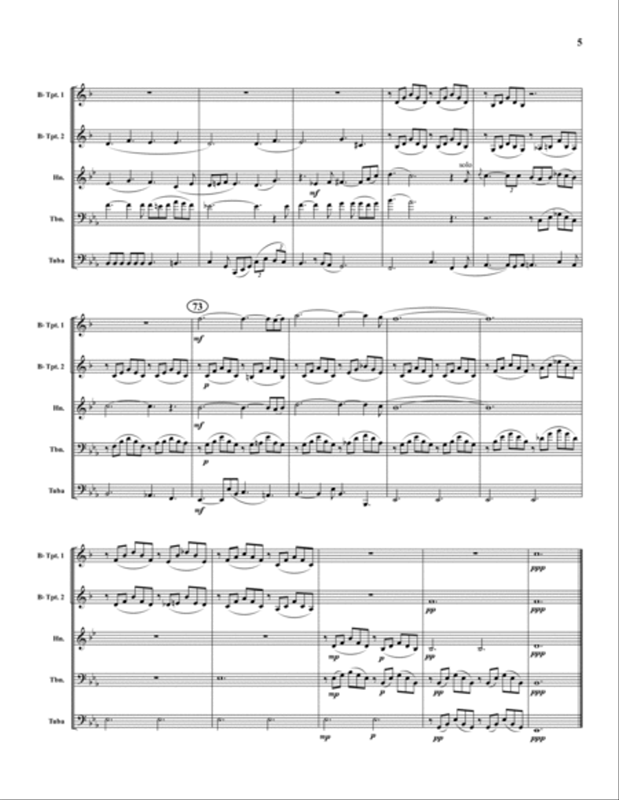 Ave Maria Brass Quintet scores gallery preview page 5