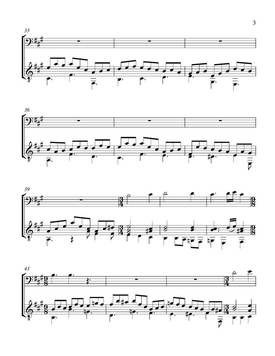 Jesu, Joy of Man's Desiring (Cello and Guitar) - Score and Parts String Duet scores gallery preview page 3