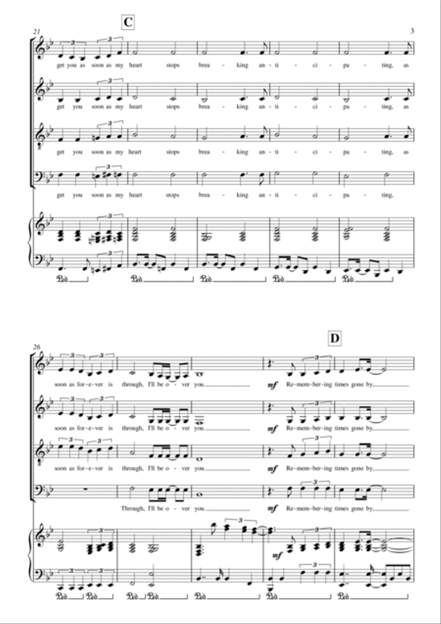 I'll Be Over You I'll Be Over You 4-Part scores gallery preview page 3