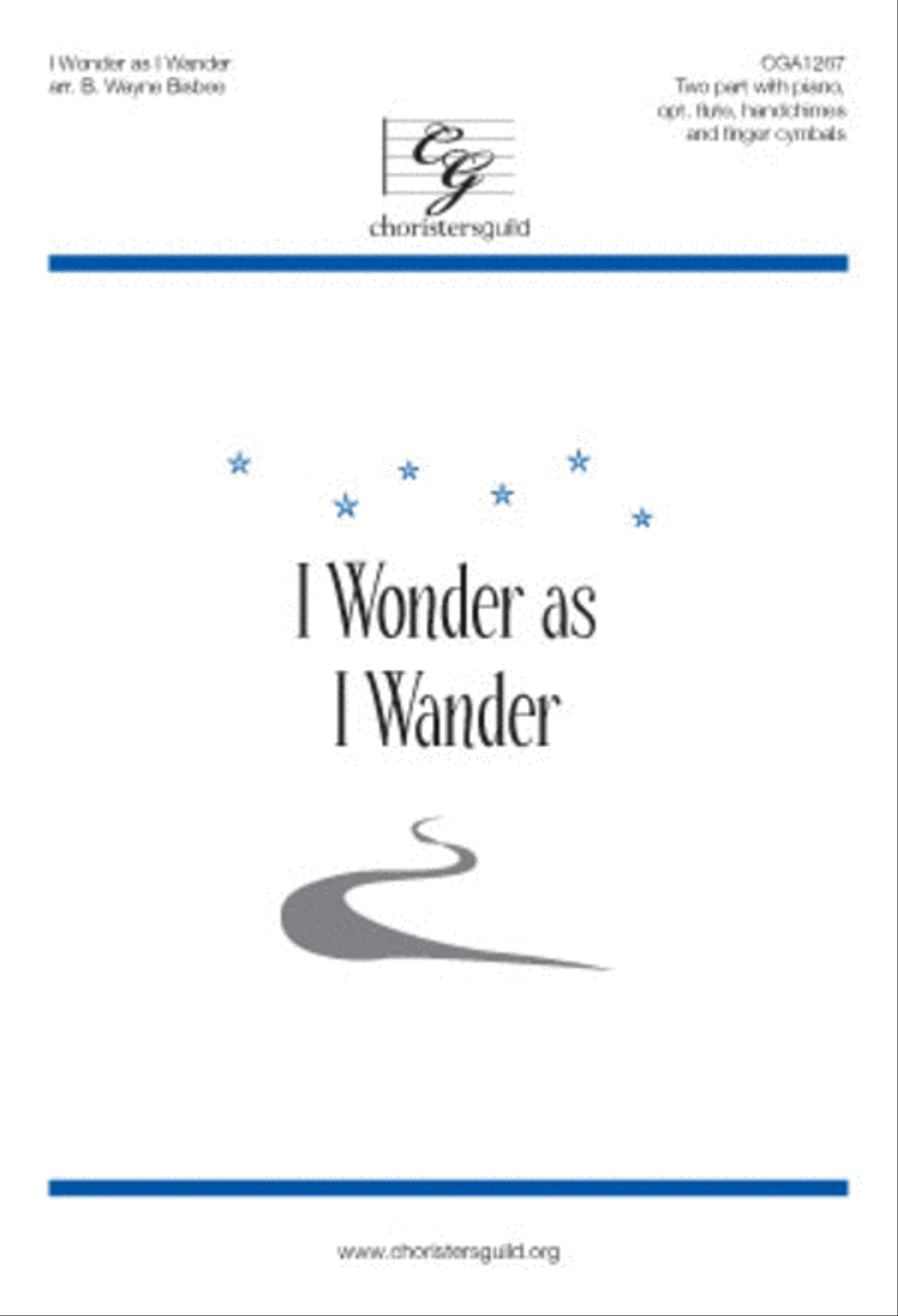 I Wonder as I Wander Unison Choir scores gallery preview page 1