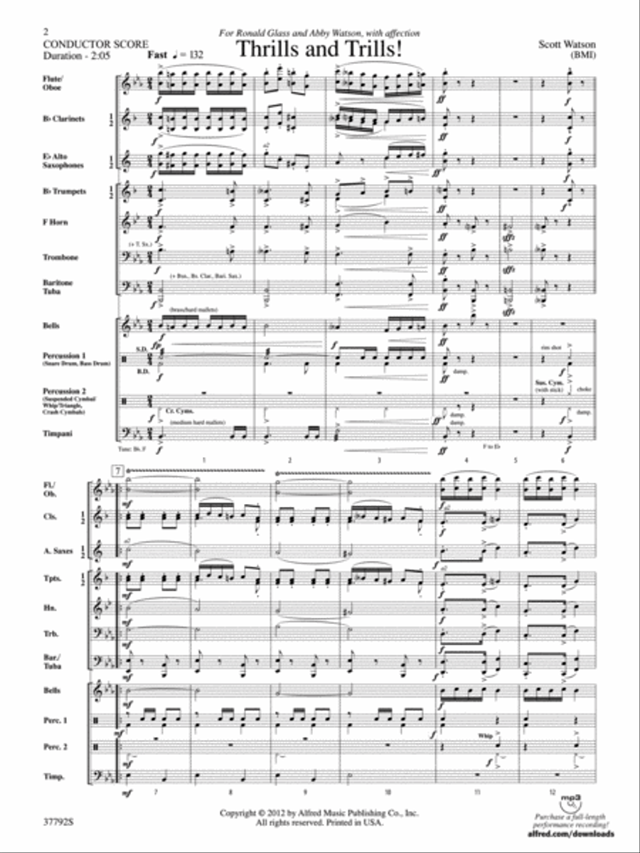 Thrills and Trills!: Score Concert Band scores gallery preview page 2