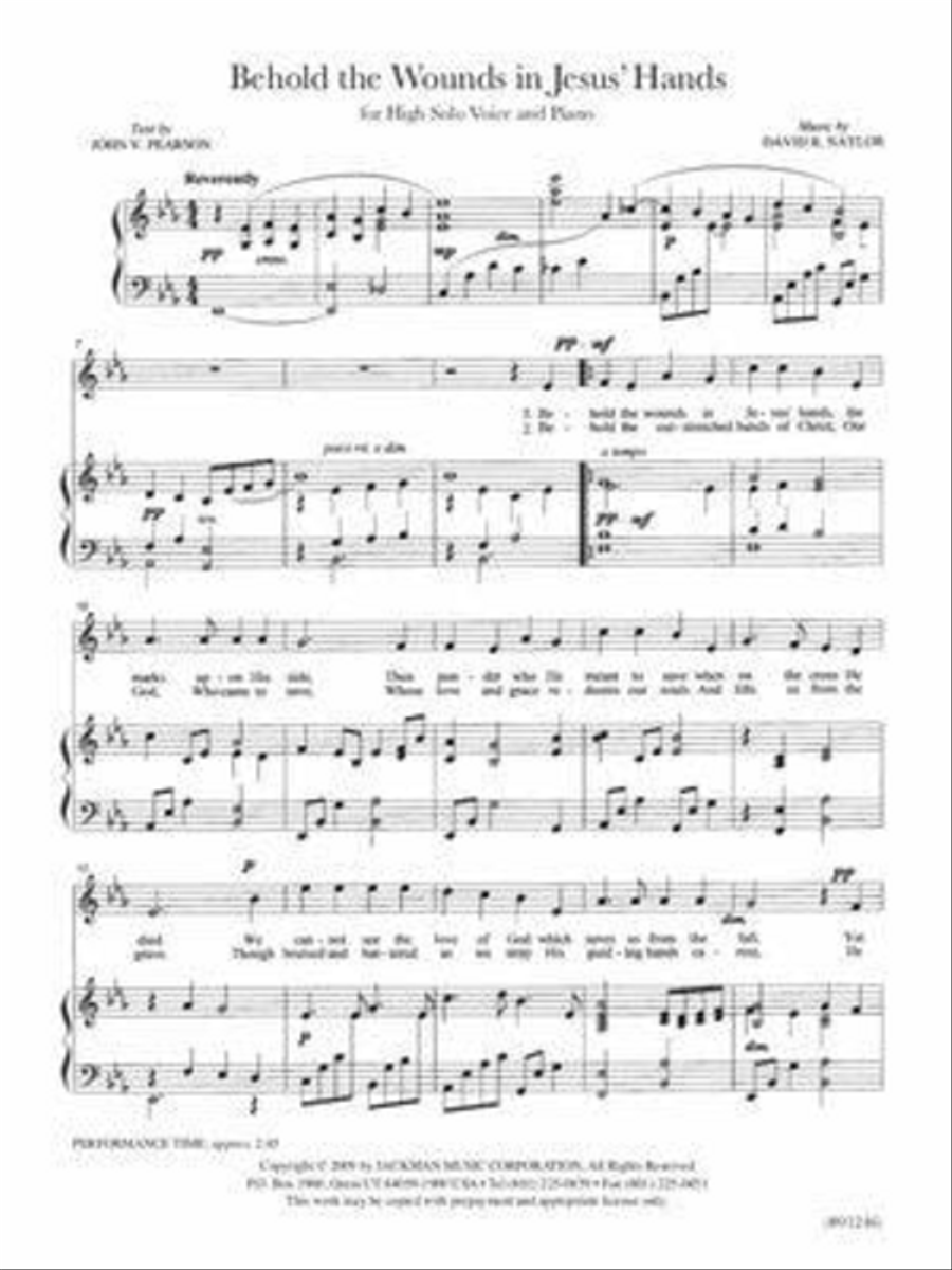 Behold the Wounds in Jesus' Hands - Vocal Solo - High Voice Solo scores gallery preview page 2