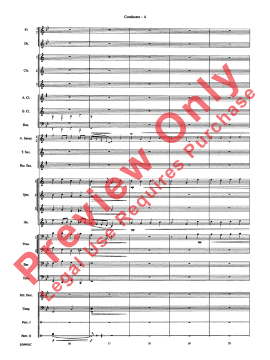 Fanfare and Processional on an Old English Carol Concert Band scores gallery preview page 6