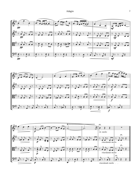 Adagio assai for string quartet (abridged) image number null