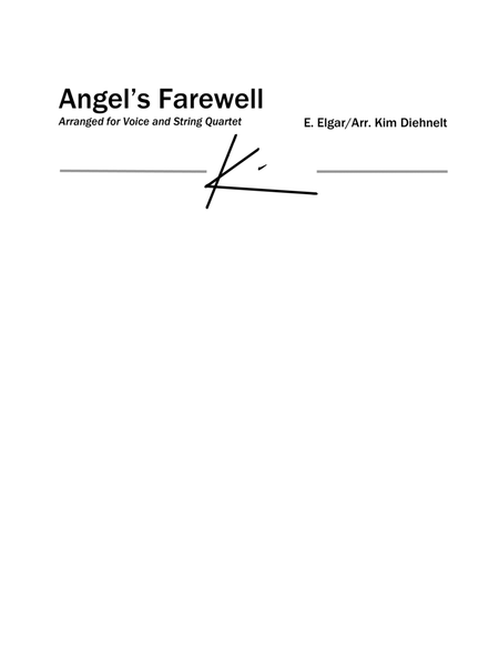 Elgar: Angel’s Farewell for voice and string quartet image number null