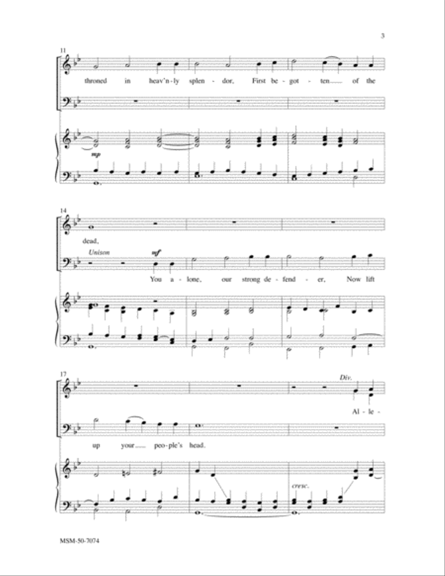 Lord, Enthroned in Heavenly Splendor 4-Part scores gallery preview page 3