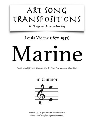 VIERNE: Marine, Op. 38 no. 10 (transposed to C minor)