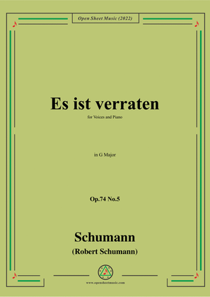 Schumann-Es ist verraten,Op.74 No.5,in G Major
