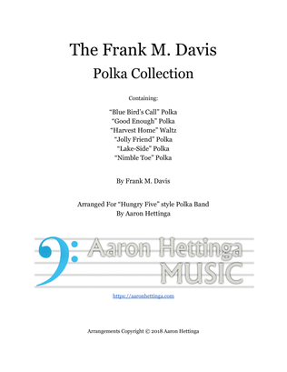Book cover for 6-Song Frank M. Davis Polka Collection - for “Hungry Five” Polka Band