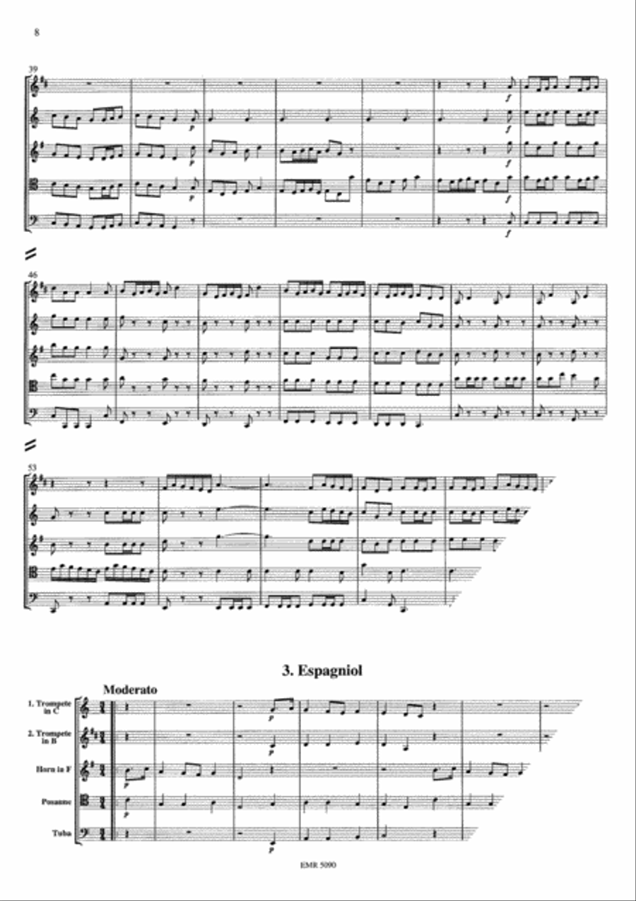 Ouverture C Major Brass Quintet scores gallery preview page 6