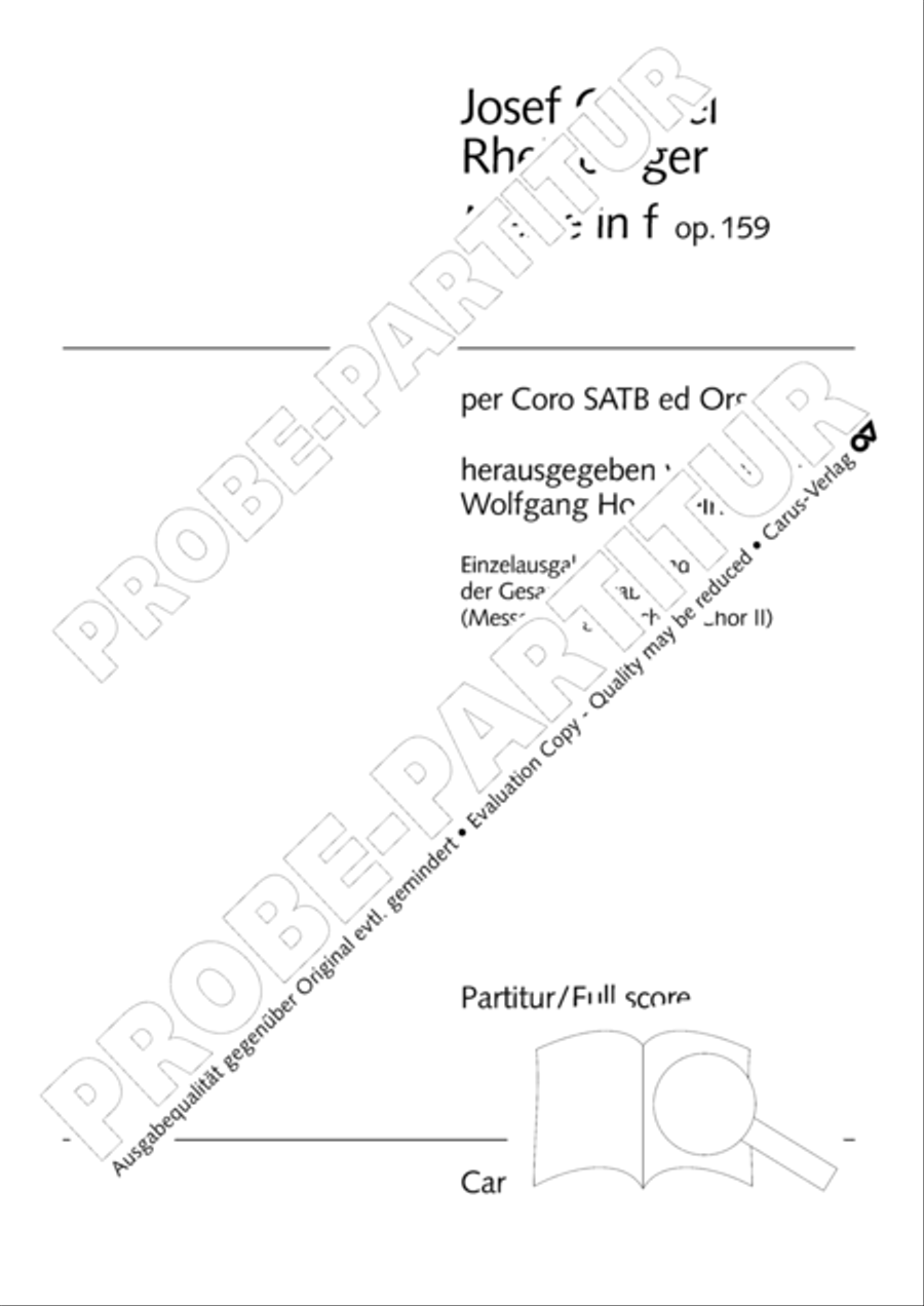 Mass in F Minor (Missa in f) 4-Part scores gallery preview page 2