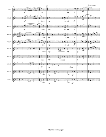 Alleluia by Eric Whitacre for CLARINET CHOIR image number null