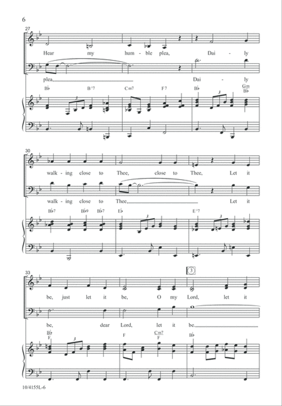 A Closer Walk with Thee 4-Part scores gallery preview page 6