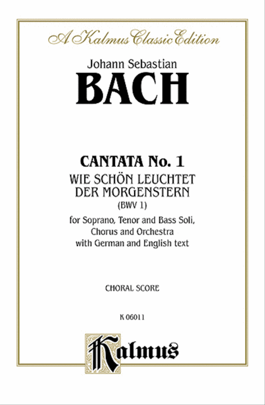 Cantata No. 1 -- Wie schon leuchtet der Morgenstern 4-Part scores gallery preview page 1