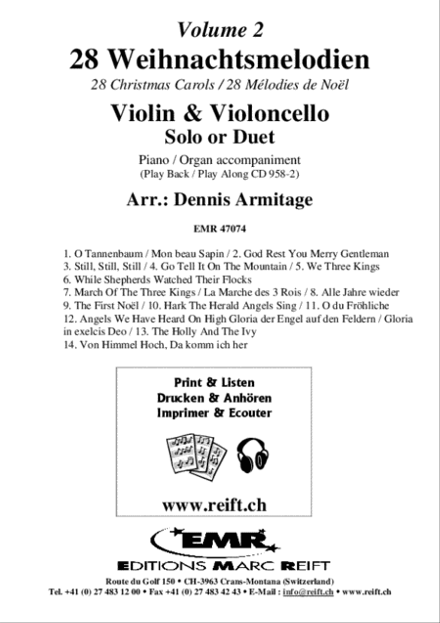 28 Weihnachtsmelodien Vol. 2 String Duet scores gallery preview page 2