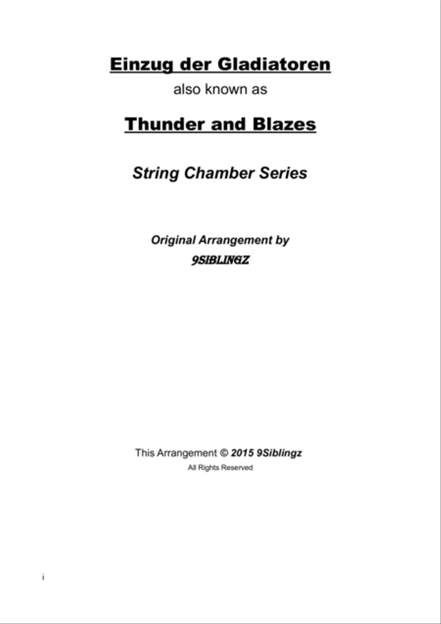 String Chamber Series: Einzug der Gladiatoren String Quartet scores gallery preview page 1