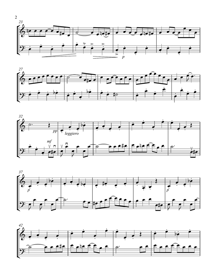 The Entertainer for violin & cello duet String Duet scores gallery preview page 2