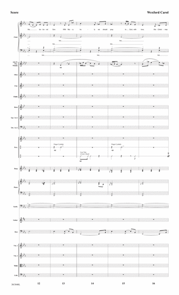 Wexford Carol - Downloadable Orchestral Score and Parts