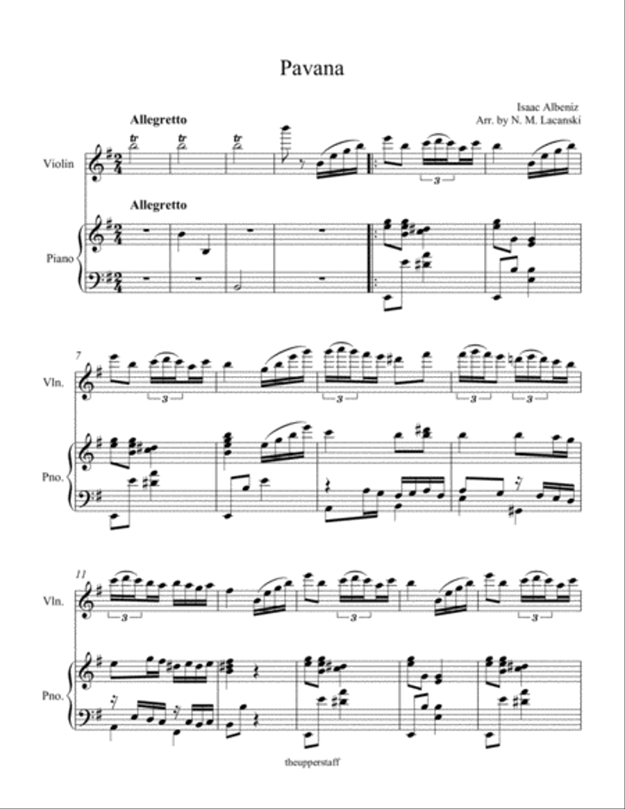 Pavana Violin Solo scores gallery preview page 2