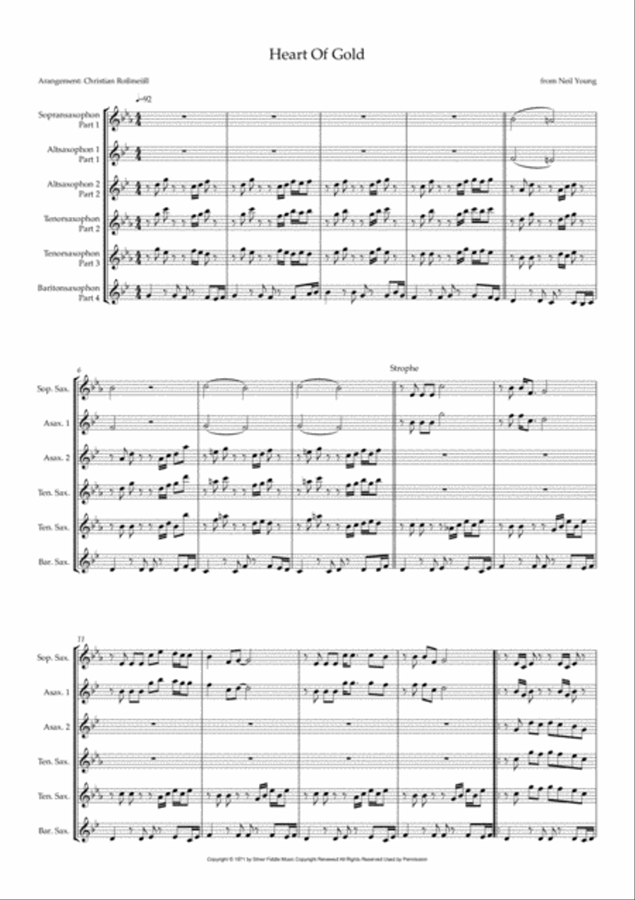Heart Of Gold Woodwind Quartet scores gallery preview page 2