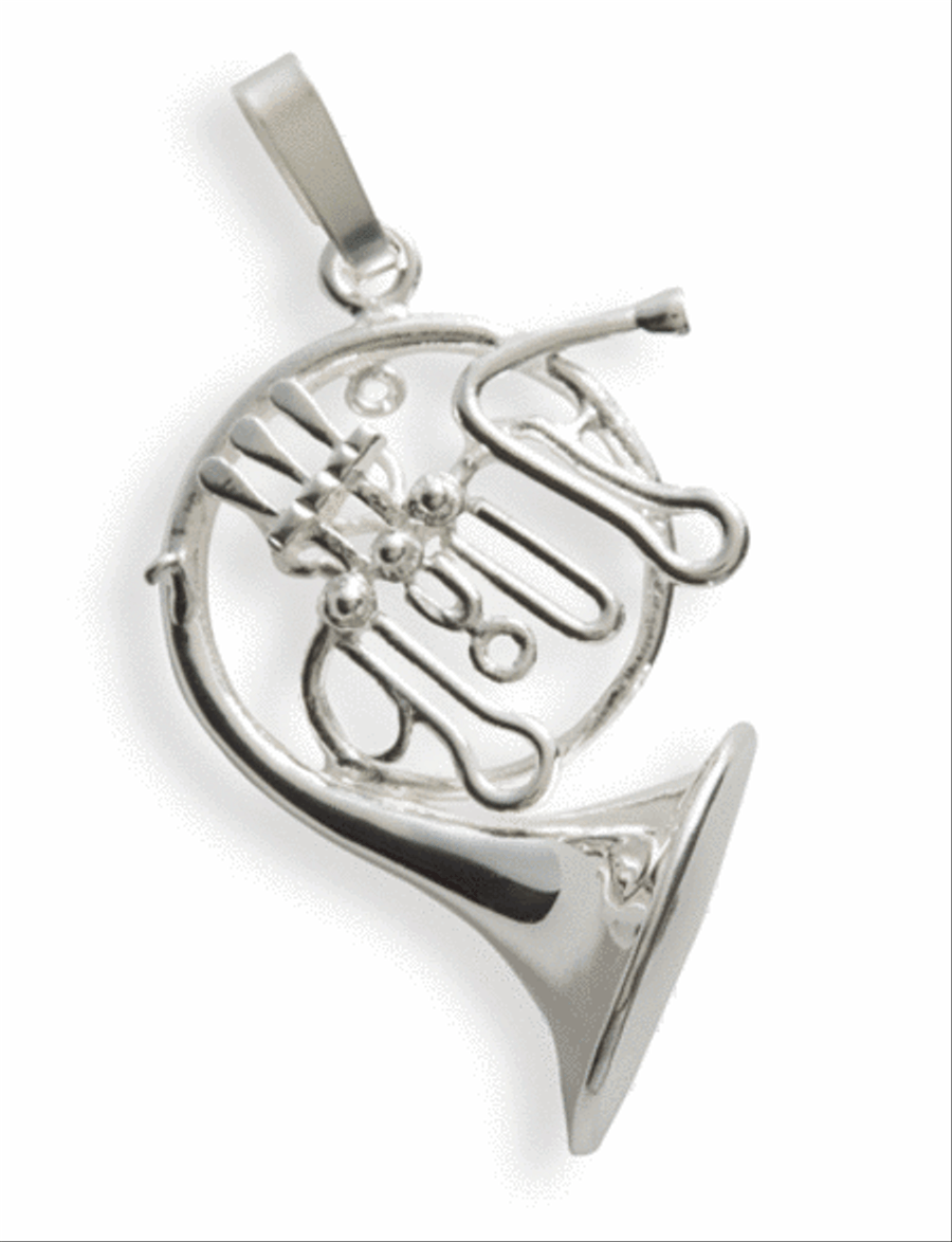 Silver pendant : french horn Horn scores gallery preview page 1
