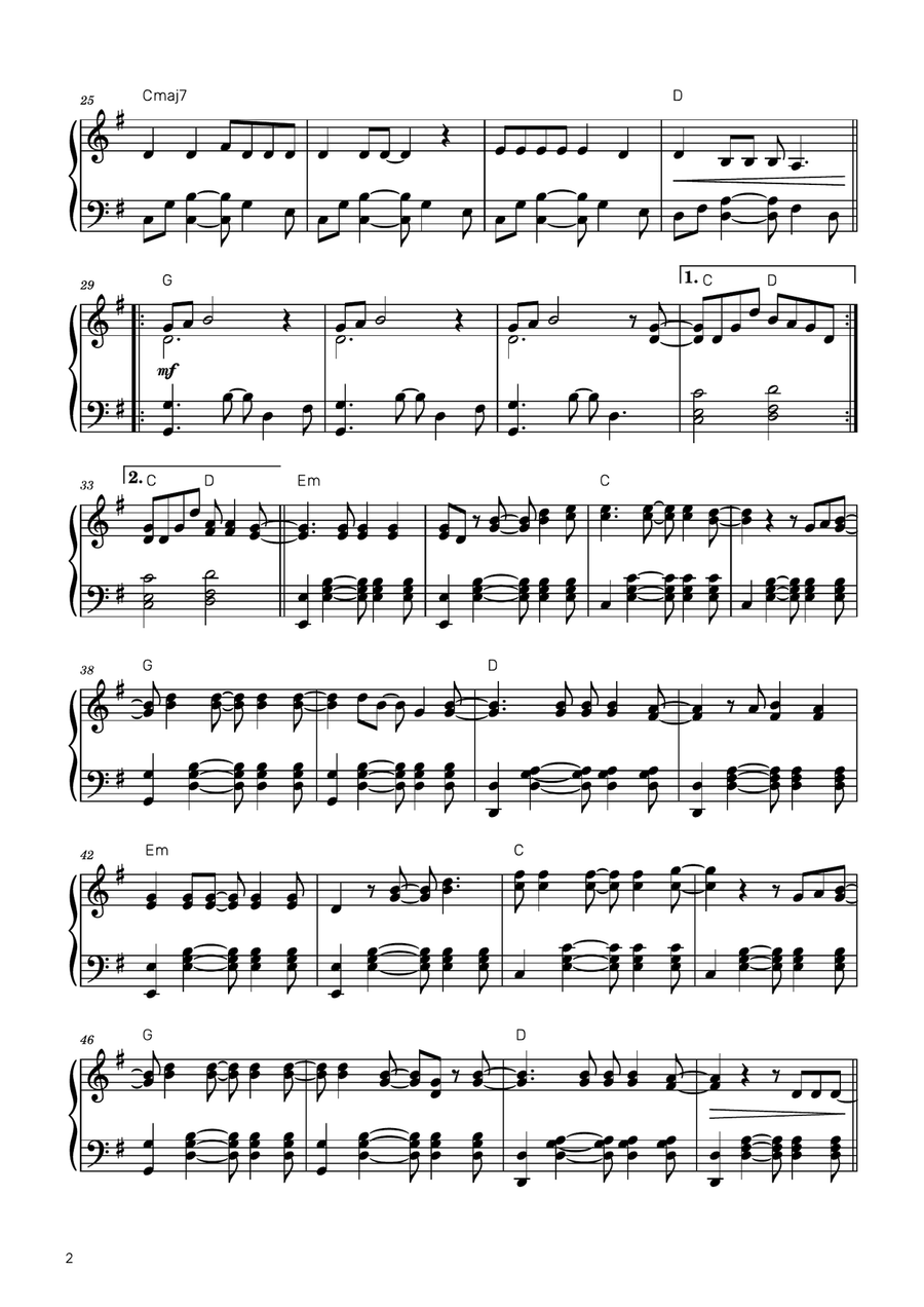 Christmas Lights Piano Solo scores gallery preview page 2